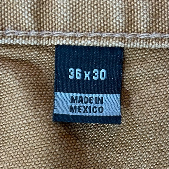 Men's Carhartt Brown Loose Fit Firm Duck Double-Front Utility Work Pant size 36 - Picture 11 of 16